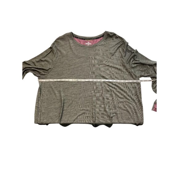 Bombas Womens Long Sleeve Top 2X Gray Merino Wool & Tencel Blend Soft Lightweigh - Picture 5 of 6